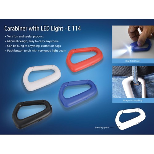  CARABINER WITH LED LIGHT (WITH BATTERY)