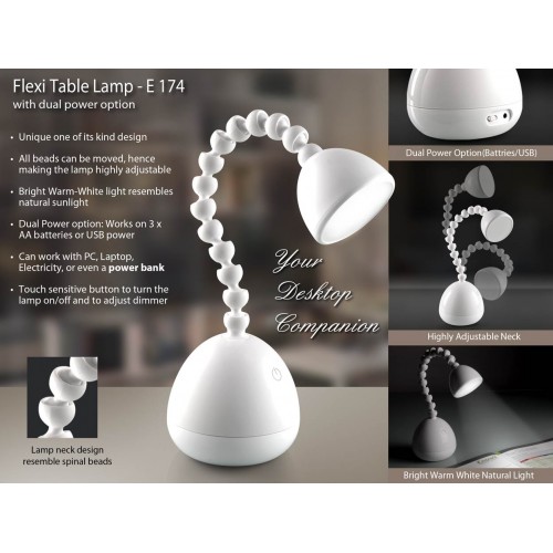FLEXI TABLE LAMP (WITH DUAL POWER OPTION)
