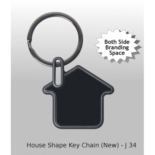  HOUSE SHAPE KEY RING - 2 SIDE PRINTING SPACE