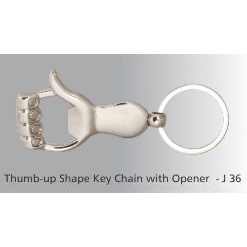 THUMB UP KEY RING WITH OPENER
