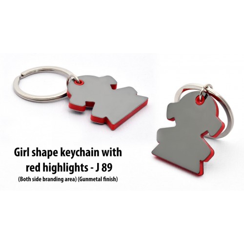  GIRL SHAPE KEYCHAIN WITH HIGHLIGHTS