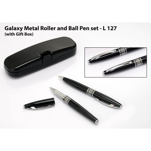  GALAXY METAL ROLLER AND BALL PEN SET (WITH GIFT BOX)