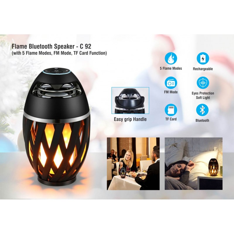 FLAME BLUETOOTH SPEAKER WITH 5 FLAME MODES | FM MO...