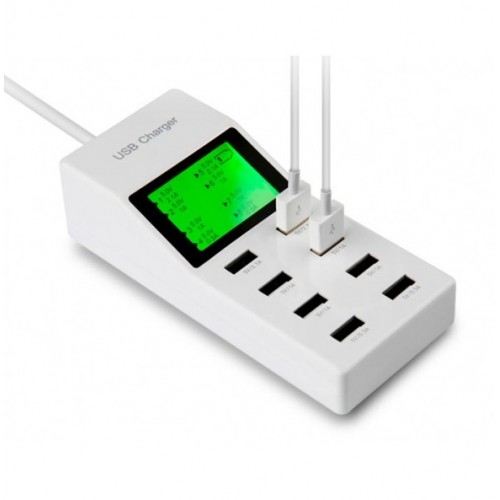 8 PORTS USB FAST CHARGER SOCKET WITH LED DISPLAY SCREEN